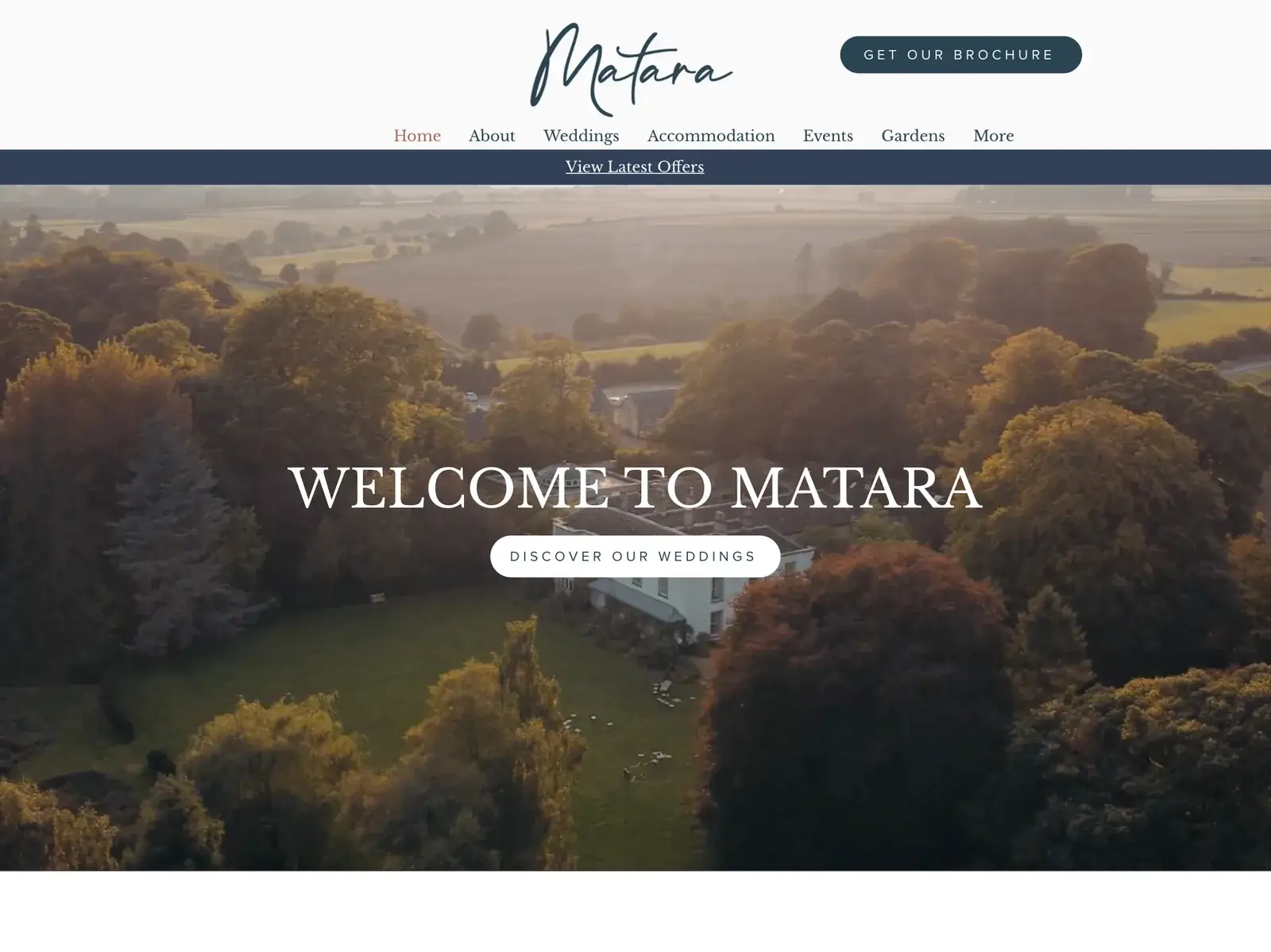 Matara website homepage